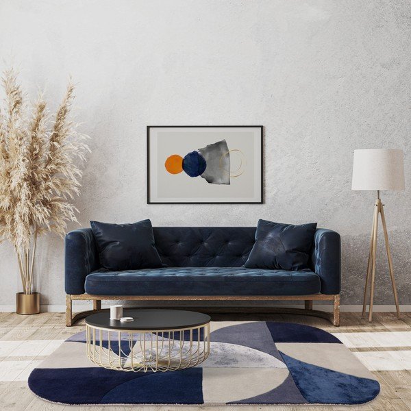 Covor albastru închis din lână 160x230 cm Indigo – Asiatic Carpets-image-1