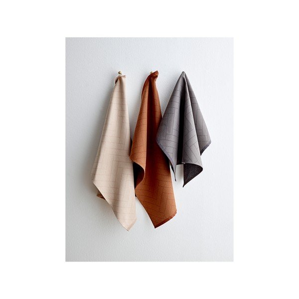 Set 3 prosoape din bumbac pentru bucătărie Södahl Tiles-image-2