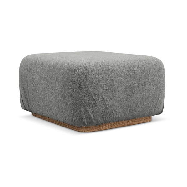 Taburet modular gri cu tapițerie din țesătură bouclé Ailani – Makamii-image-1