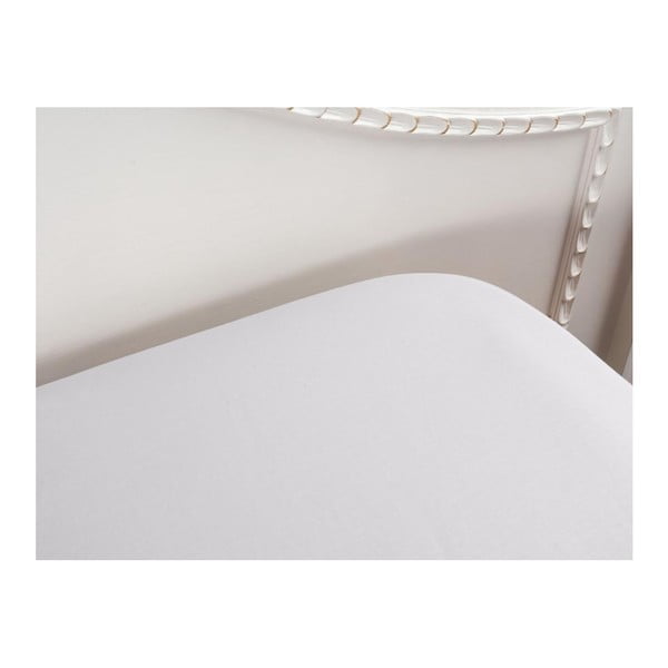 Cearșaf elastic din bumbac Madame Coco, 160 x 200 cm, alb