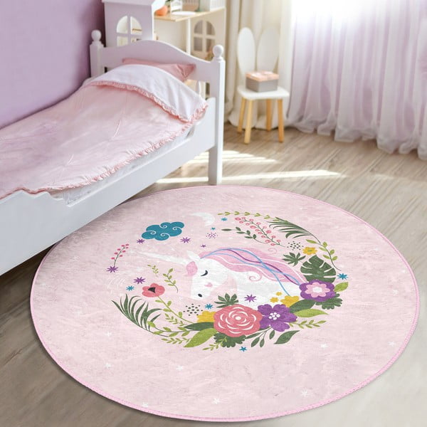 Covor pentru copii roz ø 120 cm Comfort – Mila Home-image-3