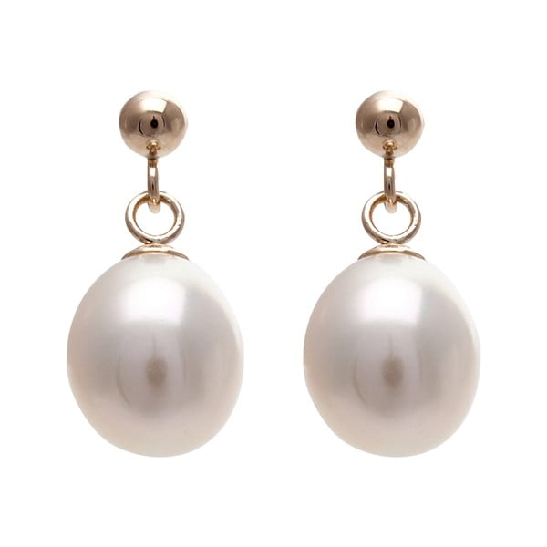 Cercei din perle de râu Gemseller Taurina, perle albe 