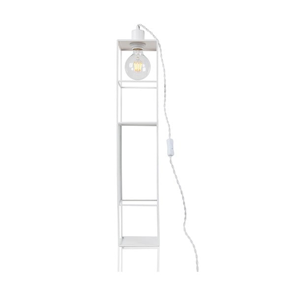 Aplică de perete/lampă de birou Globen Lighting Shelfie Long, alb