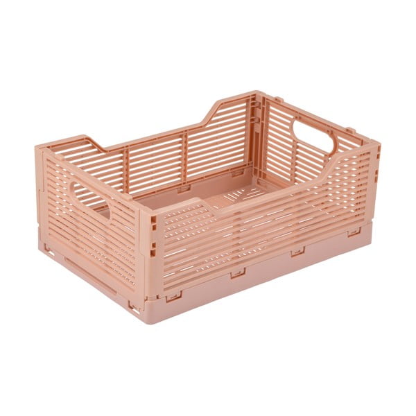 Cutie de depozitare roz-deschis din plastic 40x30x17 cm – Homéa