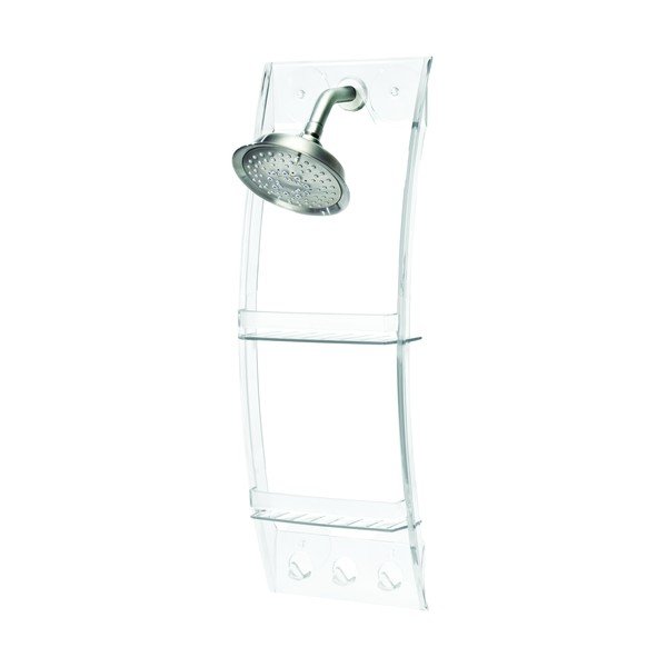 Suport suspendat transparent pentru baie iDesign, 23 x 73 cm-image-2