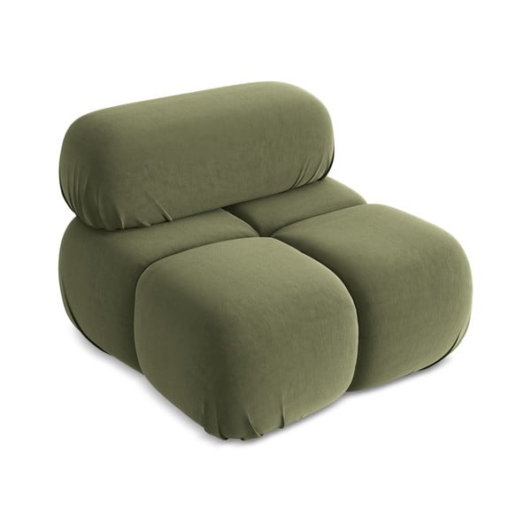 Modul pentru canapea modulară verde deschis cu tapițerie din catifea Lokua – Makamii-image-2