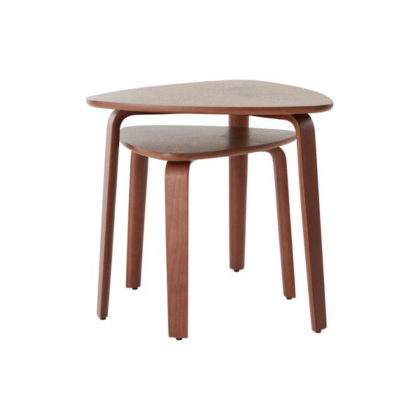 Măsuțe auxiliare 2 buc. cu aspect de lemn de nuc 55x56 cm Tulua – Jotex-image-3