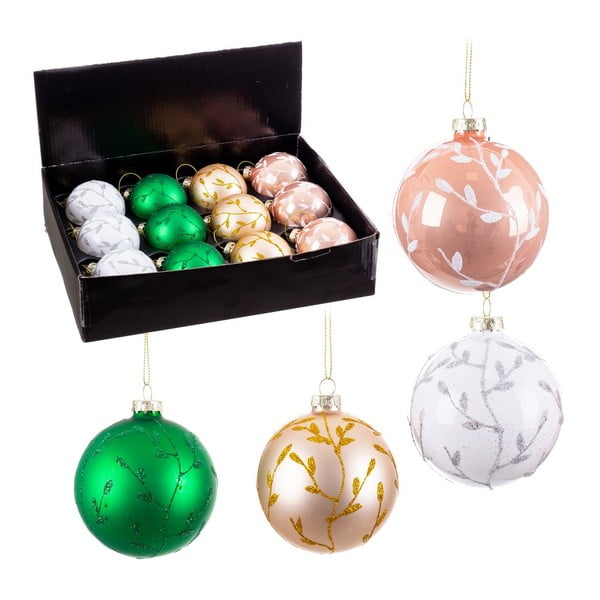 Ornamente de Crăciun 12 buc. din sticlă – Casa Selección-image-1