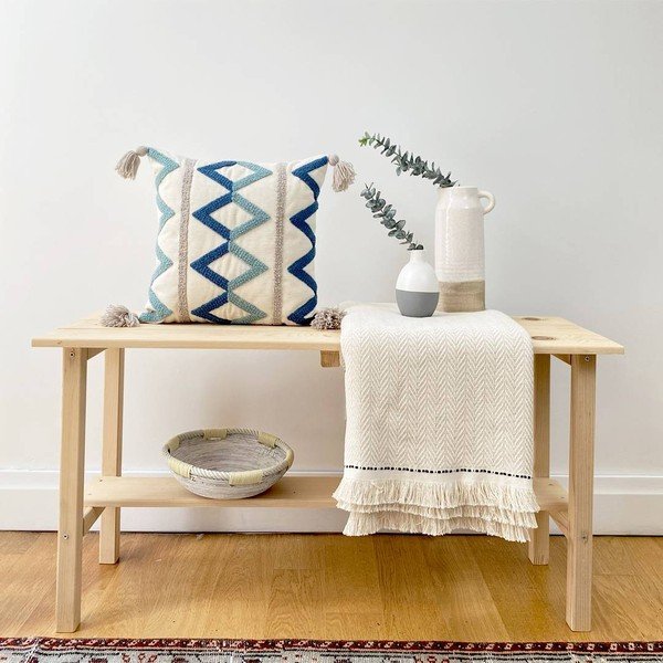 Față de pernă cu broderie Inu Joynodes Bethany Tassel, 43 x 43 cm-image-1