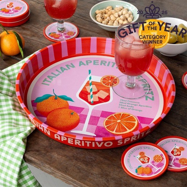 Tavă din metal ø 33 cm Aperitivo Spritz – Rex London-image-1