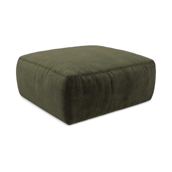 Taburet verde cu tapițerie din chenille Kuki – Makamii-image-3