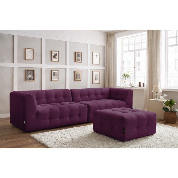 Canapea violetă 324 cm Kleber - Bobochic Paris-image-1