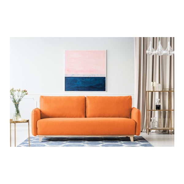Canapea cu 2 locuri Kooko Home Bebop, portocaliu-image-1