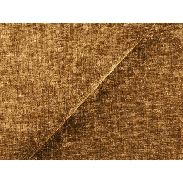 Taburet galben muștar cu tapițerie din chenille Kuki – Makamii-image-4