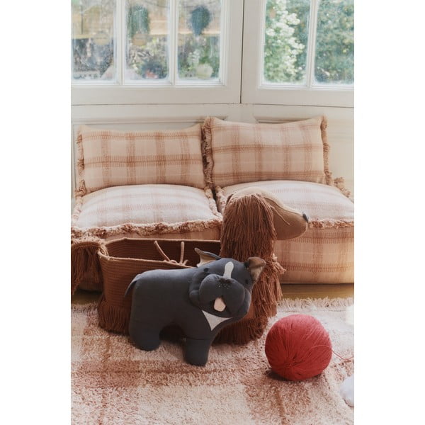 Covor roz deschis lavabil, țesut manual din bumbac 140x190 cm Tartan Rose – Lorena Canals-image-2