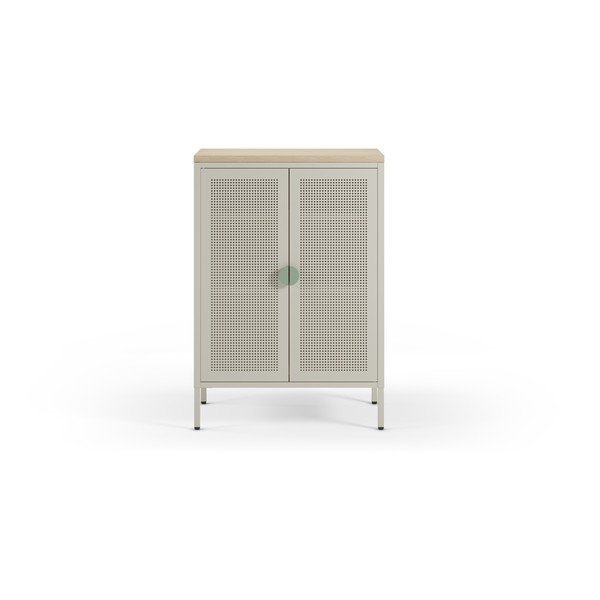 Dulap crem/în culoare naturală din metal 70x100x40 cm Sayla – Marckeric-image-1