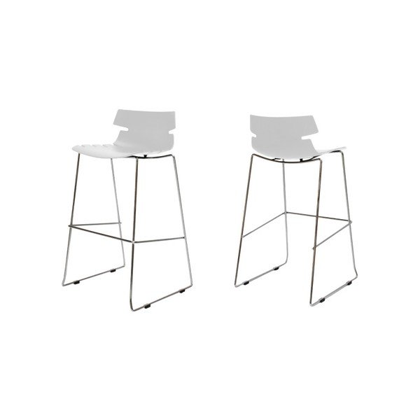 Scaun de bar Canett Victor, alb-image-1