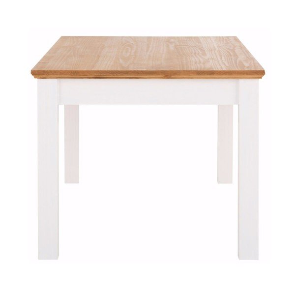 Masă din lemn de pin cu sertar Støraa Suzie,alb-maro-image-3