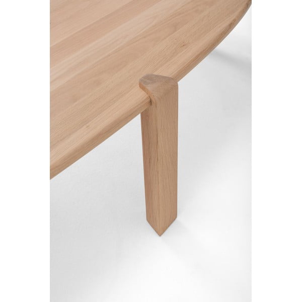 Măsuță de cafea în culoare naturală din lemn de stejar 80x150 cm Kulin – Gazzda-image-4