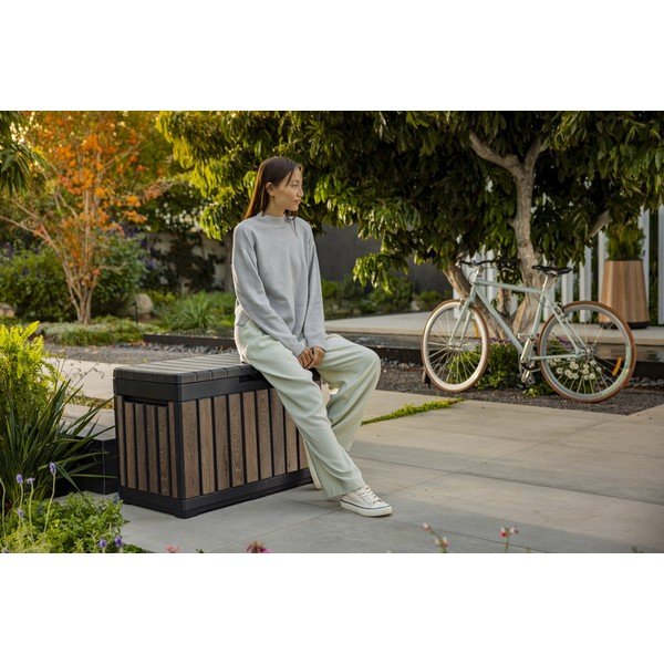 Cutie de depozitare pentru grădină maro închis din plastic Deco – Keter-image-3