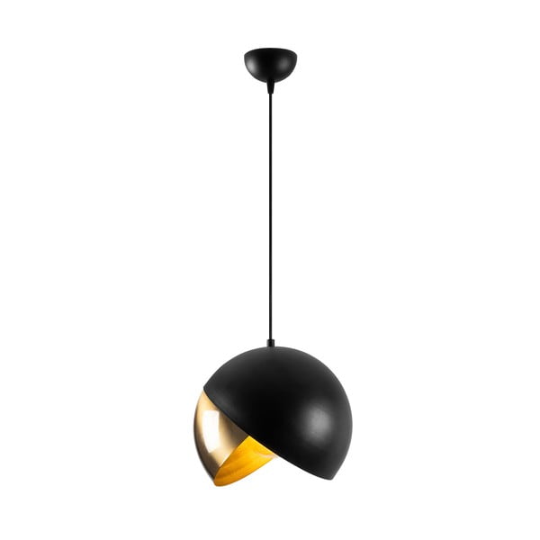 Lustră neagră/în culoarea bronz cu abajur din metal ø 30 cm Pacman – Opviq lights-image-2