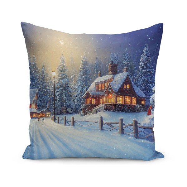 Față de pernă 43x43 cm  cu model de Crăciun – Mila Home
