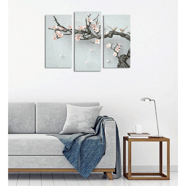 Tablou din 3 piese Sakura - Wallity-image-1