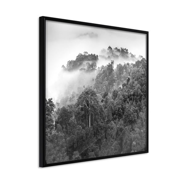 Poster cu ramă Artgeist Foggy Forest, 20 x 20 cm