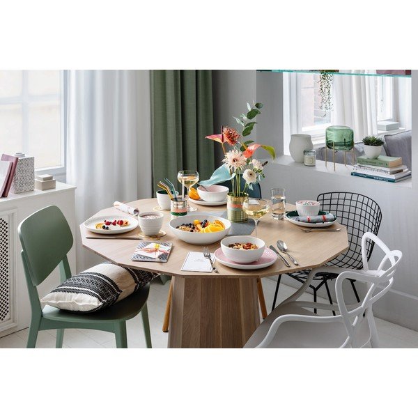 Farfurie din porțelan Villeroy & Boch Uni, ⌀ 24 cm, alb-roz-image-3