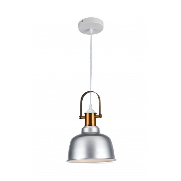 Lustră argintie cu abajur din metal ø 22 cm Zenit – GTV