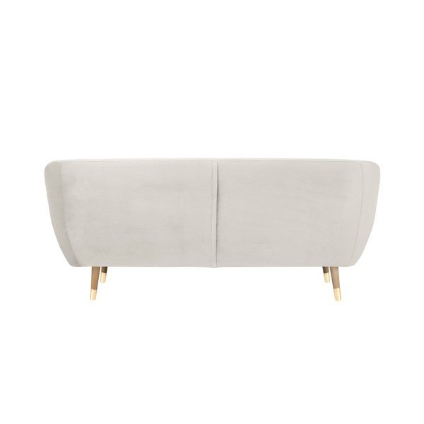 Canapea cu tapițerie din catifea Mazzini Sofas Benito, crem, 188 cm-image-4