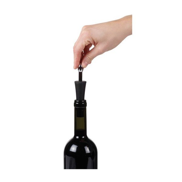 Dop din cauciuc pentru sticle de vin Zone Rocks, negru-image-2