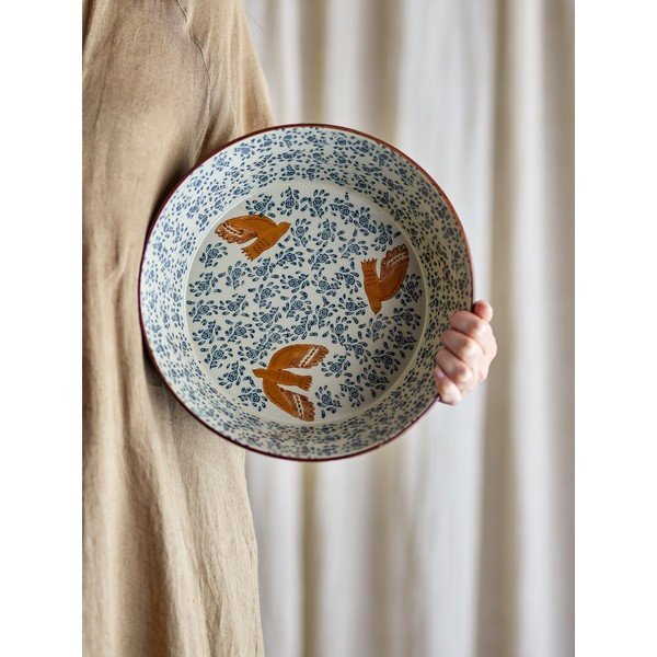 Bol albastru din ceramică ø 28 cm Hezha – Bloomingville-image-3