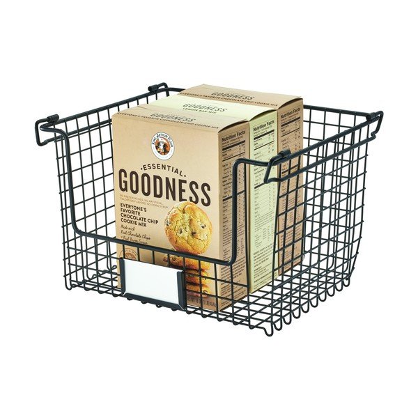 Coș metalic iDesign Classico, 31 x 25,5 cm, negru-image-3