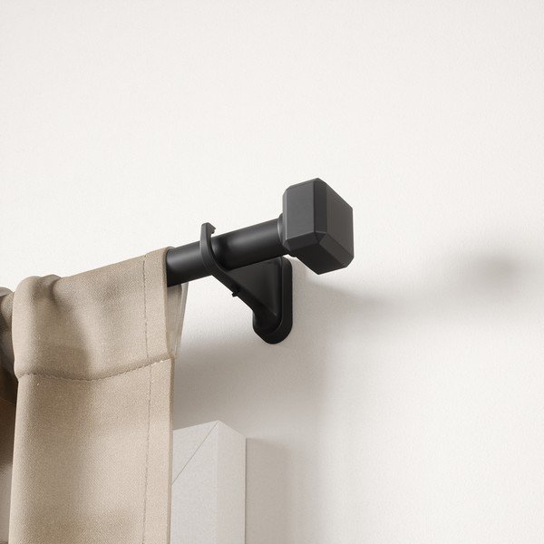 Galerie de perdea negru-mat extensibilă din oțel 107 - 305 cm Geo – Umbra-image-1