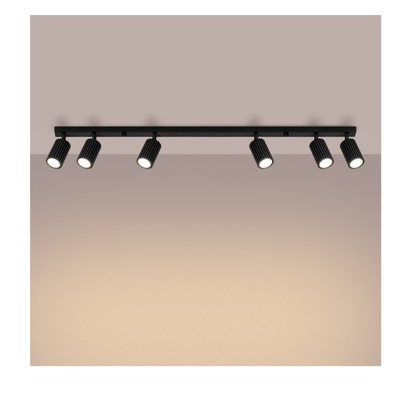 Spot negru 6,5x117 cm Gleam – Sollux-image-2