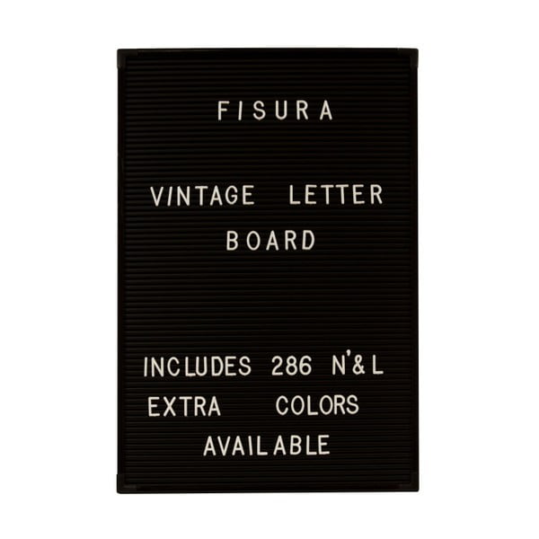 Tablă de perete cu litere albe Fisura Vintage