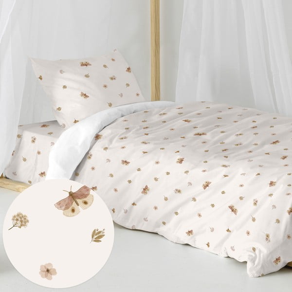 Lenjerie de pat pentru copii din bumbac pentru pat de o persoană 140x200 cm Butterfly – Happy Friday