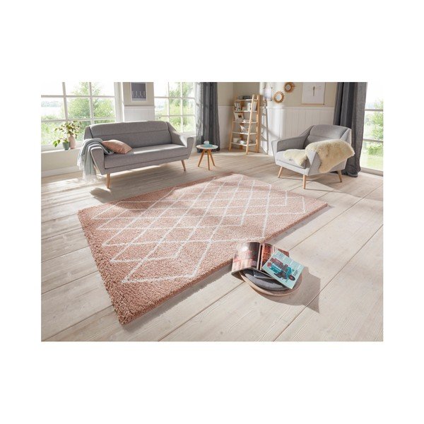 Covor Elle Decoration Passion Bron, 200 x 290 cm, roz-image-3