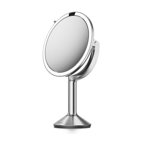 Oglindă cosmetică (mărire 5x/mărire 10x) cu led/de mărire ø 20 cm Trio – simplehuman