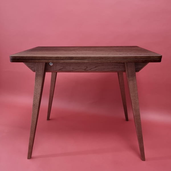 Masă de dining extensibilă cu blat cu aspect de lemn de  frasin  65x90 cm Envelope – Ragaba-image-1