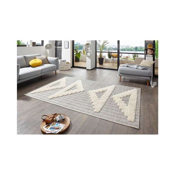 Covor Mint Rugs Handira Triangles, 170 x 115 cm, gri-image-3
