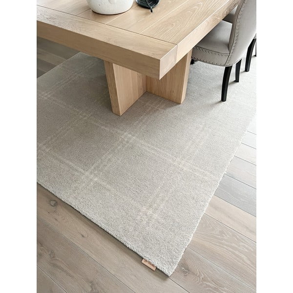 Covor crem din lână 200x300 cm Calisia M Grid Prime – Agnella-image-3