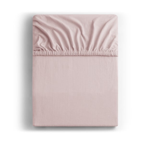 Cearșaf elastic pentru pat DecoKing Amber Collection, 80-90 x 200 cm, violet - roz