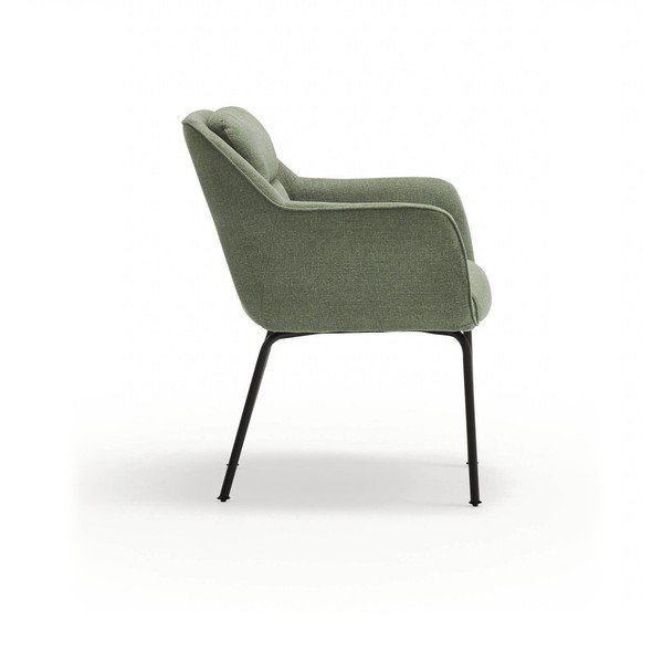 Scaun de living verde cu cotiere tapițat Sadira – Teulat-image-3