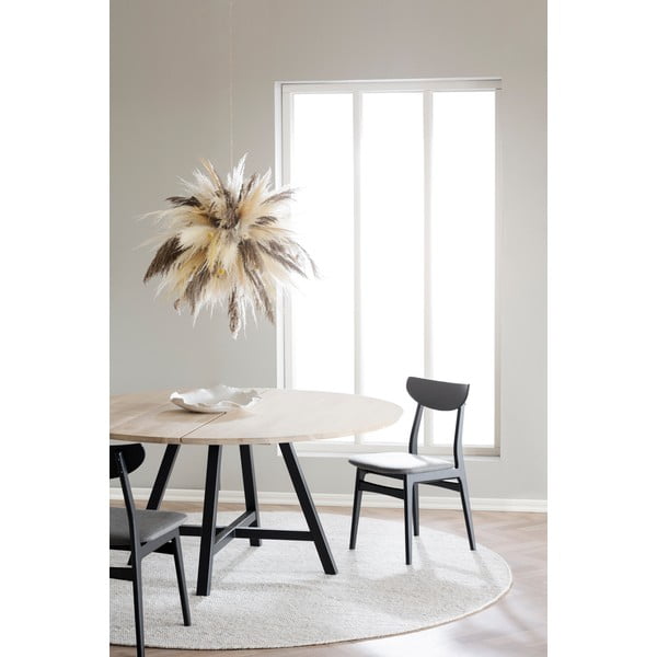 Masă de dining rotundă cu blat cu aspect de lemn de stejar 150x150 cm Carradale - Rowico-image-1