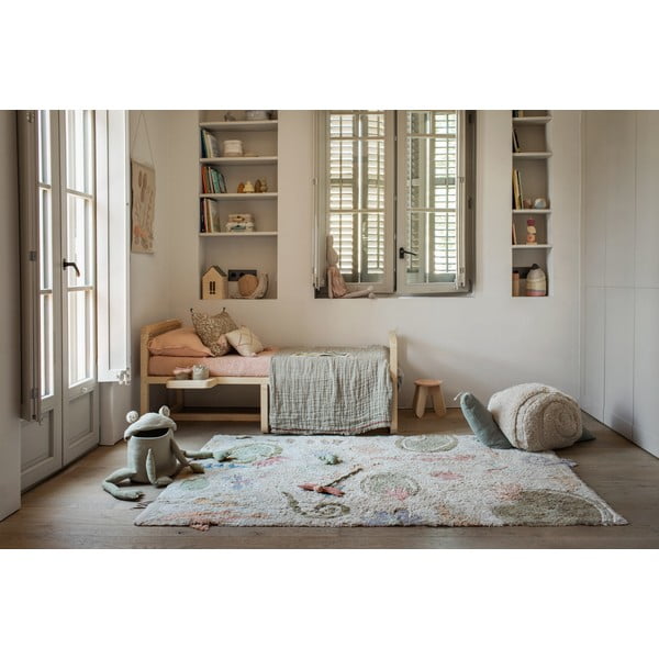 Coș de jucării pentru copii verde deschis din material textil ø 23x35 cm Fred the Frog – Lorena Canals-image-4