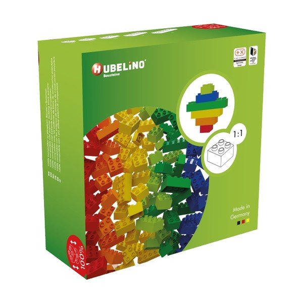 Set cuburi de construit Hubelino Rainbow, 120 piese-image-4