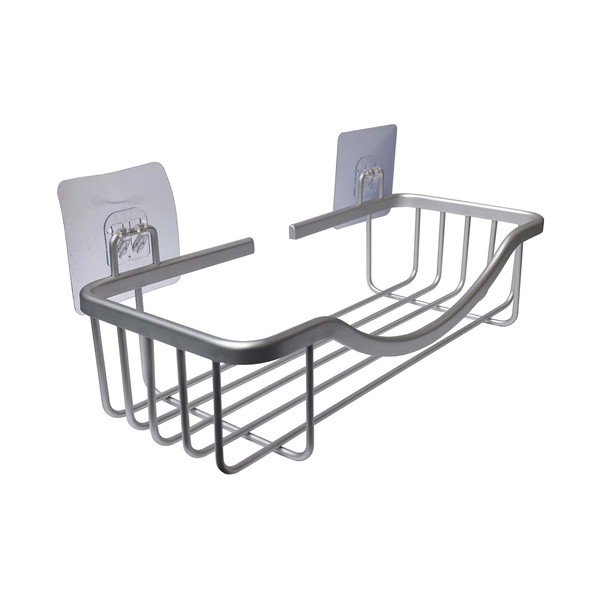 Raft pentru baie argintiu lucios autoadeziv din aluminiu Filaire Aluminium – douceur d'intérieur-image-1