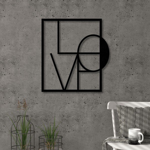 Decorațiune din metal pentru perete Love-image-1